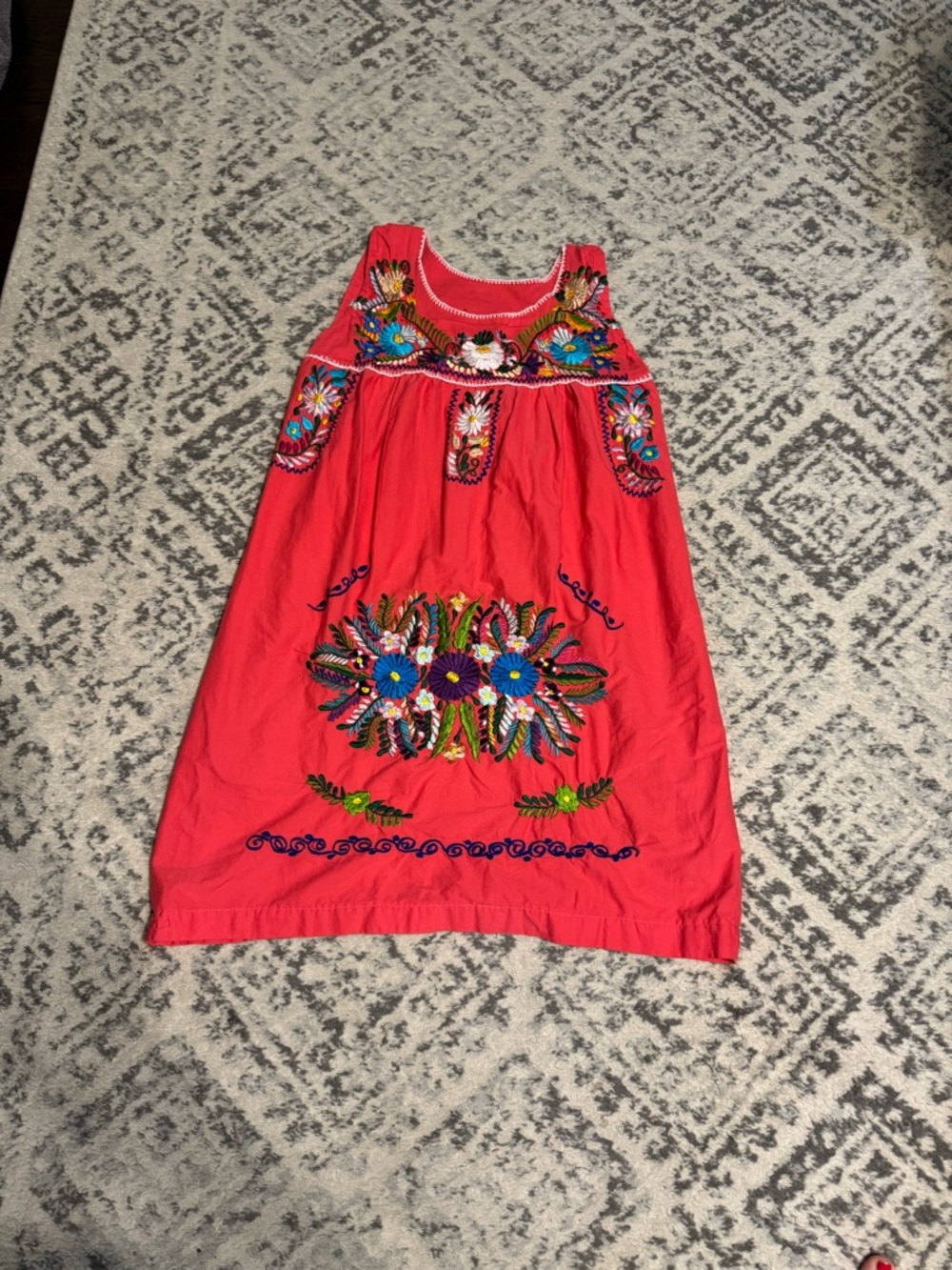 Handmade Authentic Mexican Embroidered Boho Fiesta Summer Dress